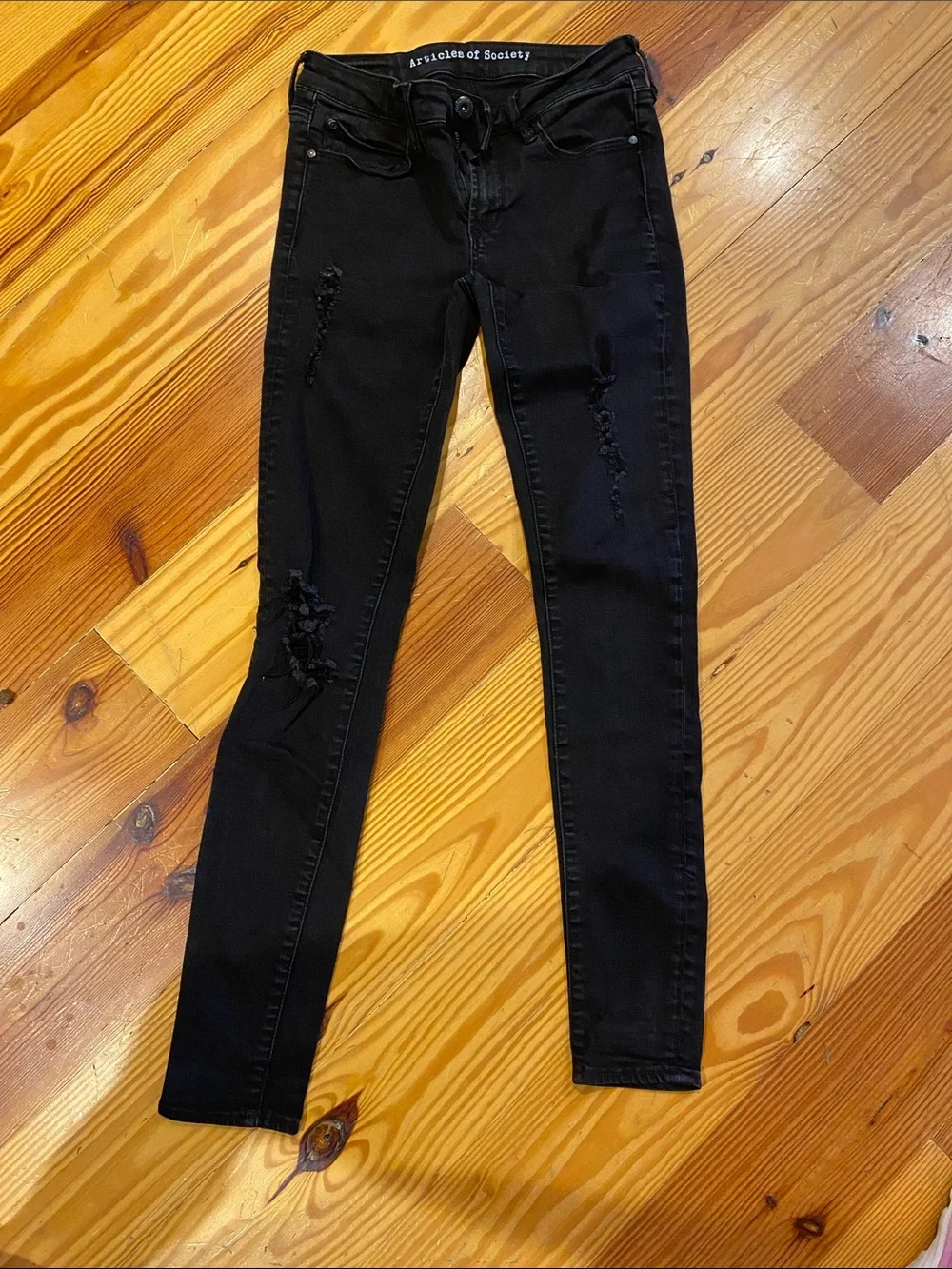 Articles of Society Black Ripped Skinny Jeans - Women's